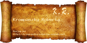 Krompaszky Roberta névjegykártya